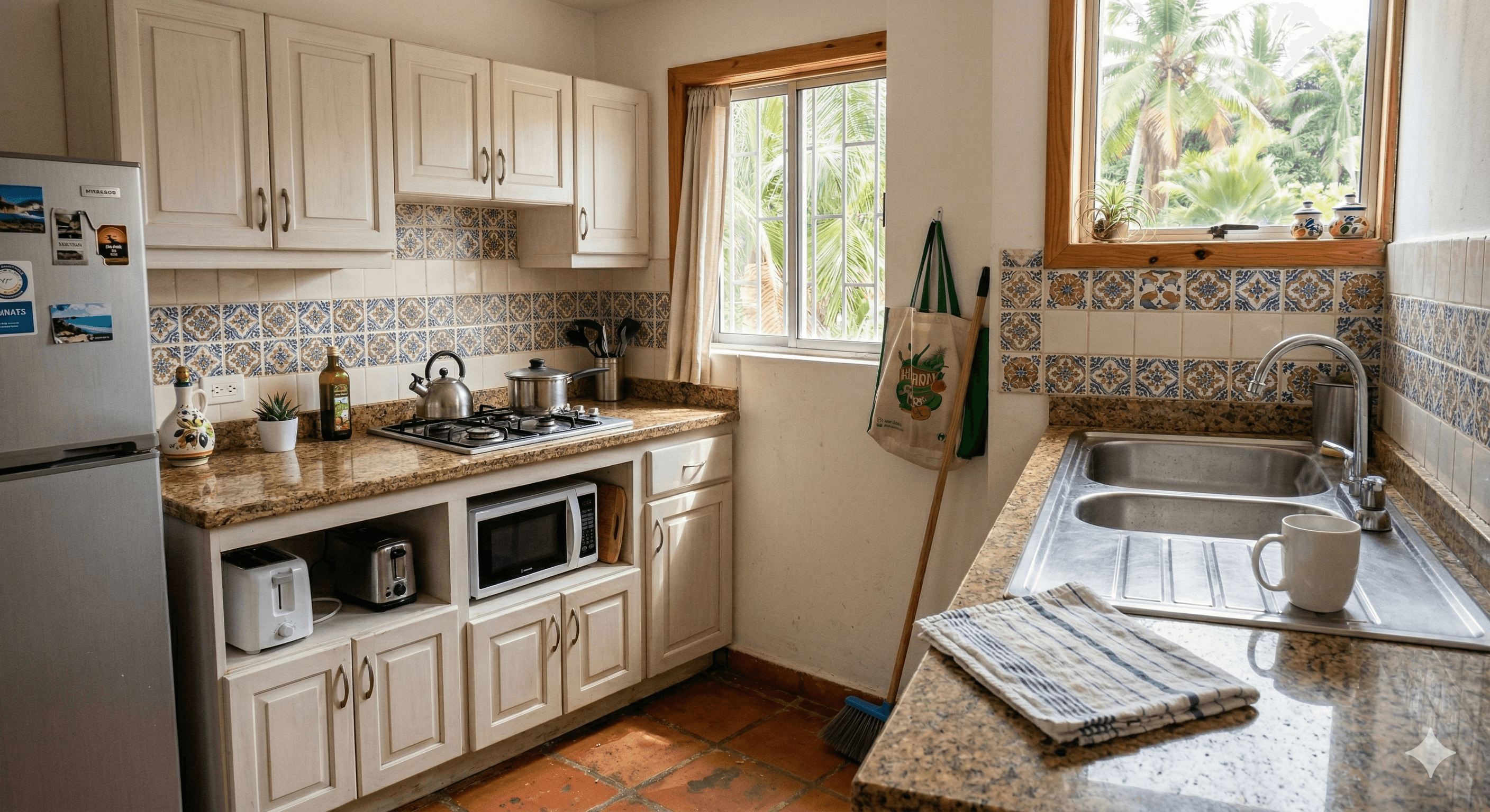 Cocina después de la limpieza