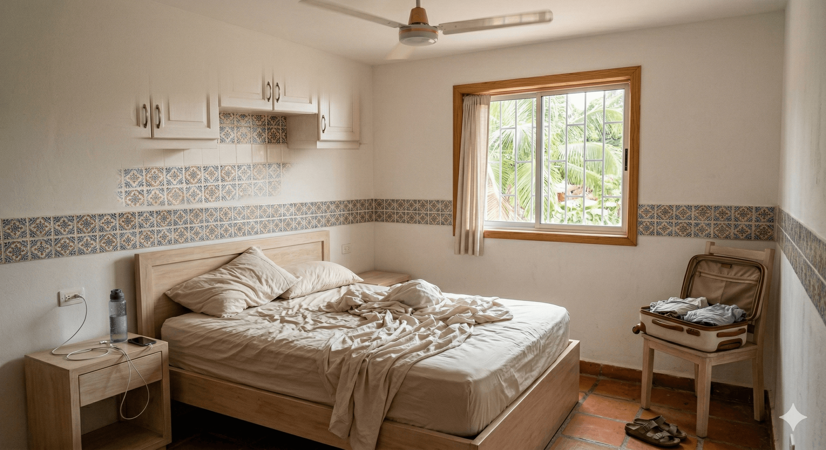 Habitación antes de la limpieza