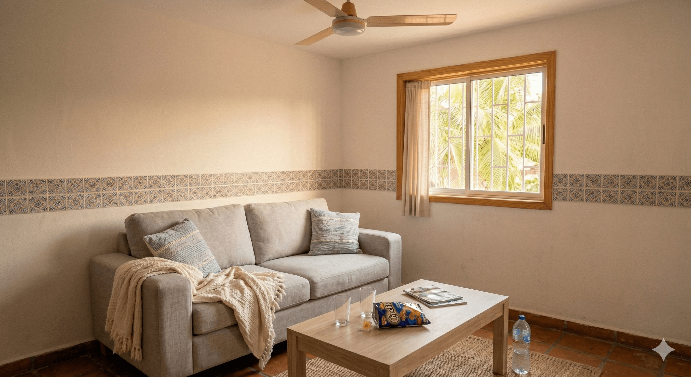 Sala antes de la limpieza